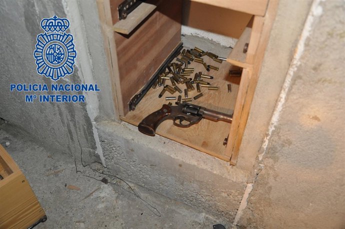 Un revóver decomisado por la Policía Nacional