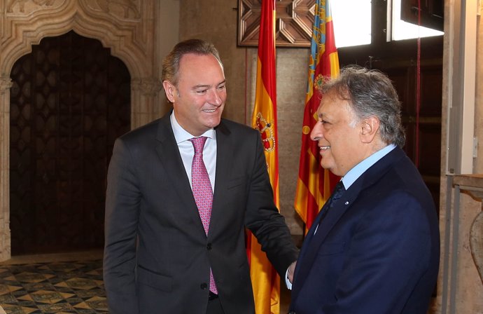 El presidente de la Generalitat, Alberto Fabra, recibe en audiencia  Zubin Mehta