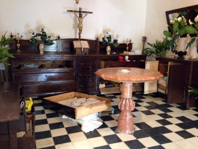 Interior de la iglesia de Montefrío donde han robado