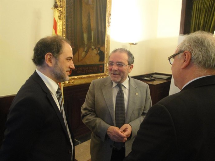 Oriol Oró, de Globalleida, junto a Joan Reñé