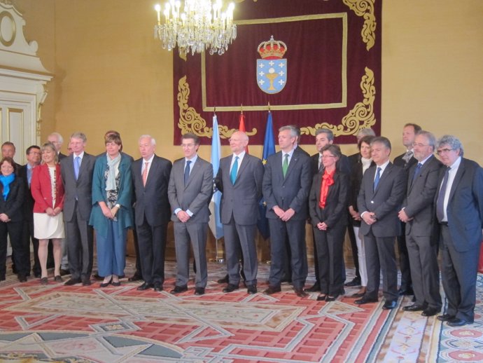 Recepción de Núñez Feijóo y Margallo a embajadores de la UE