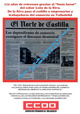 Cartel colocado en las tiendas del centro de Valladolid