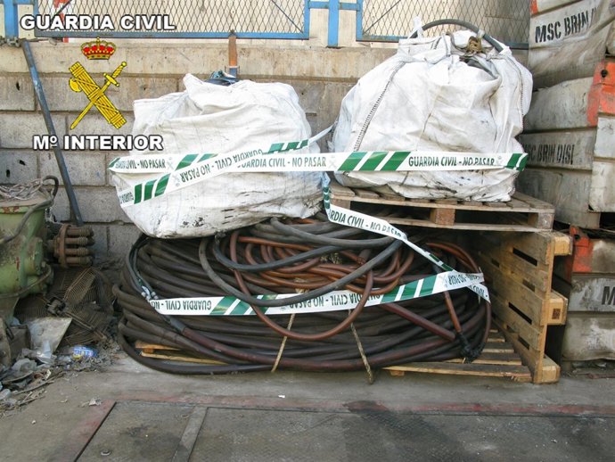 La Guardia Civil se incauta de material de cobre robado
