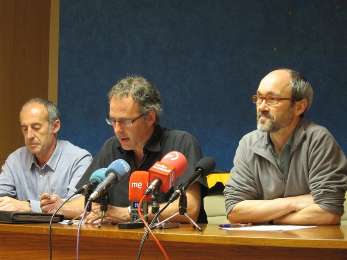 Javier Albizu, Fernando Olite, y Kirio Gaztearena.