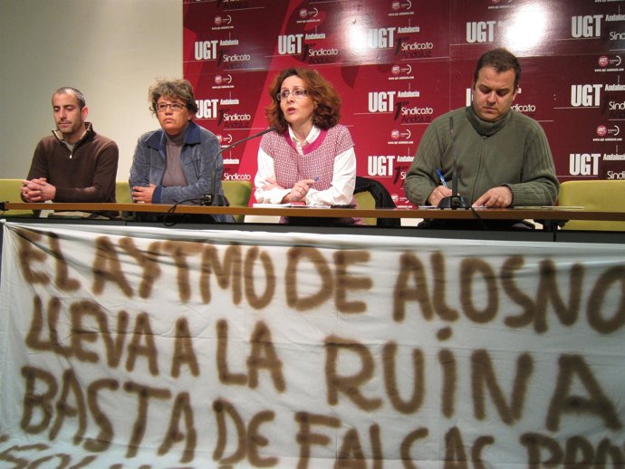 La Secretaria General FSP-UGT En Huelva, Marisa Fernández, En Rueda De Prensa.