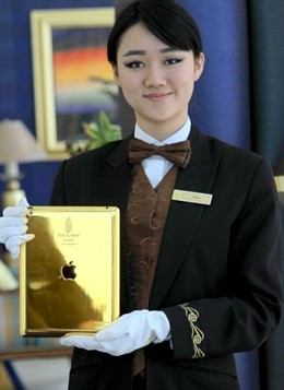 IPad de oro de 24 quilates en el Hotel Burj Al Arab de Dubai