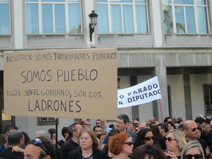 Movilización contra los recortes.