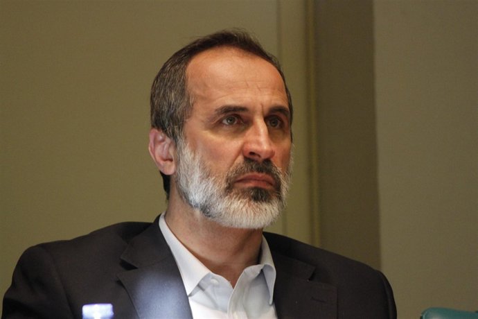 Moaz Al Jatib, durante una conferencia en Madrid