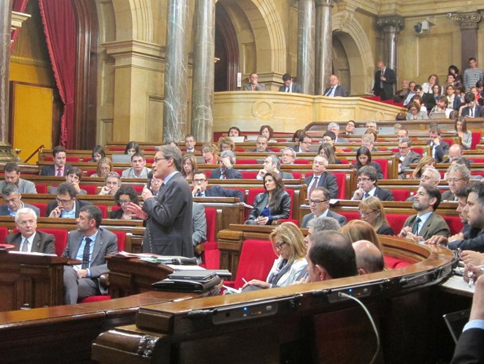 El pte.Artur Mas ante el pleno del Parlament