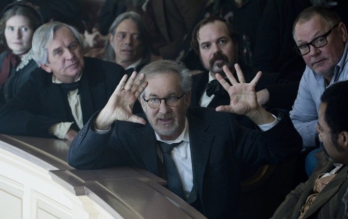 Steven Spielberg en el rodaje de Lincoln