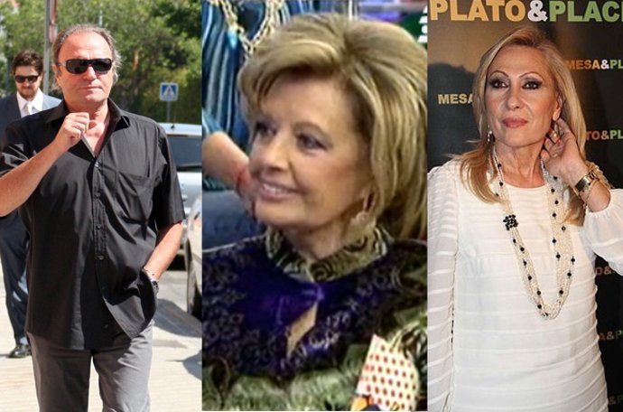 Rosa Benito, Amador Mohedano y María Teresa Campos