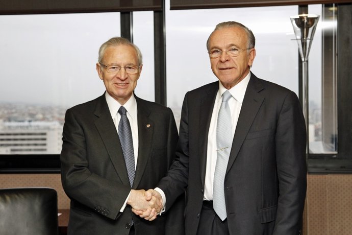 Miquel Valls (Cámara de Comercio de Barcelona) e Isidre Fainé (La Caixa)
