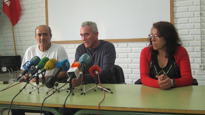 El portavoz del SAT, Diego Cañamero, en Huelva.