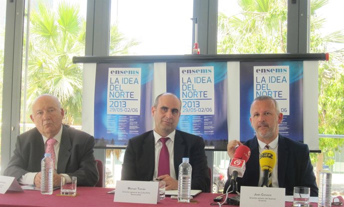 Montesinos (izquierda), Tomás (centro) y Cerveró en la presentación de Ensems  