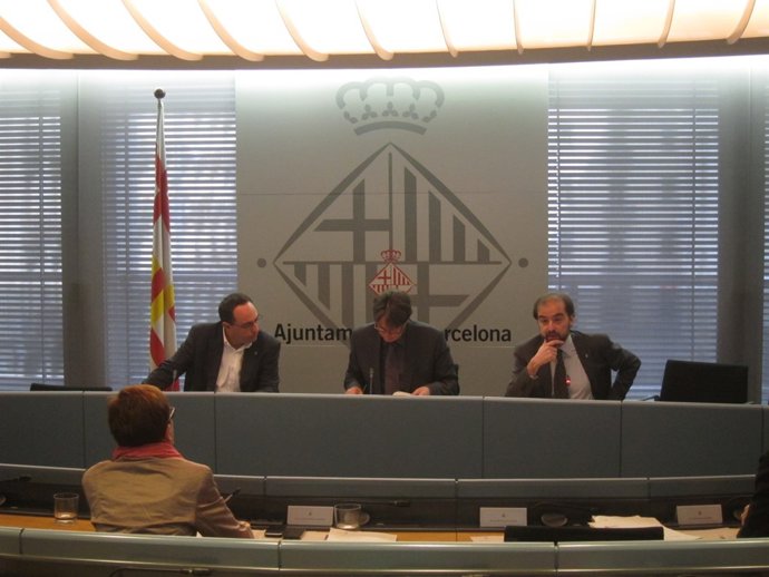Teniente alcalde J.Ciurana, J.Portabella (ERC) y G.Ardanuy
