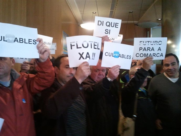Protesta de trabajadores de Navantia en Ferrol, 12