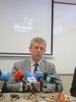 Alfonso Rueda, en rueda de prensa