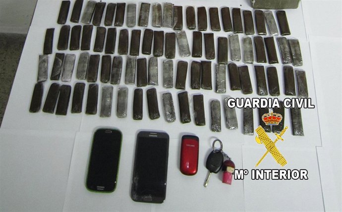Hachís intervenido en Vilagarcía de Arousa