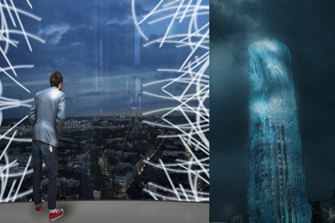 Edificio con filamentos