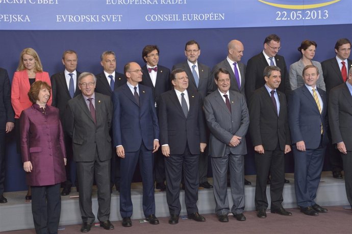 Mariano Rajoy en la foto de familia en Bruselas