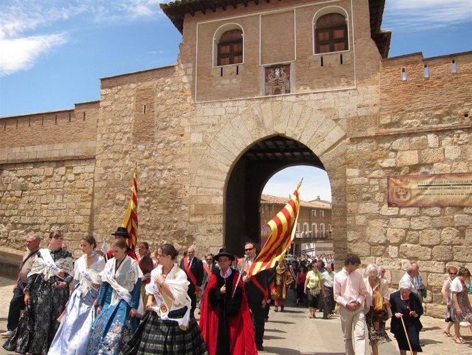 Procesión de las fiestas del Corpus en Daroca (Zaragoza)