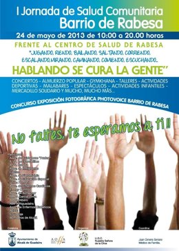 Cartel de las jornadas de salud a celebrar en Alcalá de Guadaíra. 