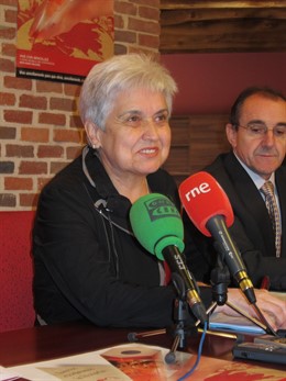 Beatriz Gallego, durante la presentación de la memoria de actividades de 2012.