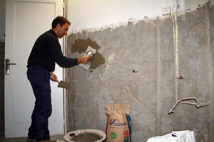 Obras en el Teatro Gayarre de Pamplona.