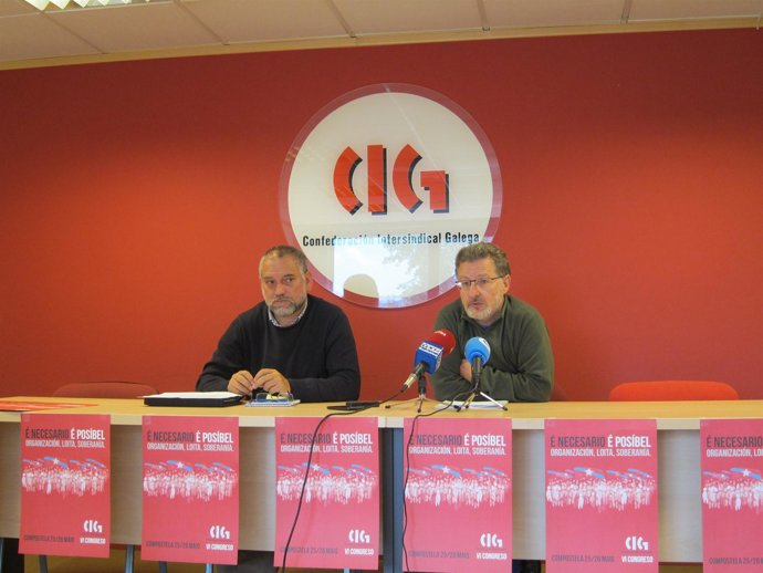Suso Seixo, secretario xeral de la CIG, presenta el VI Congreso del sindicato