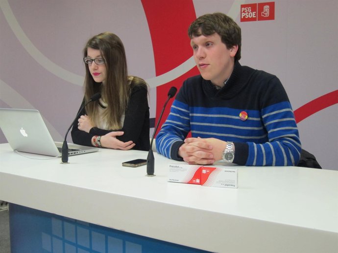 El Líder de la XSG, Aitor Bouza, y la responsable de igualdad, Anabel Rey