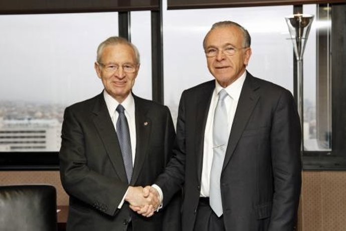 Miquel Valls (Cámara de Barcelona) e Isidre Fainé (CaixaBank).