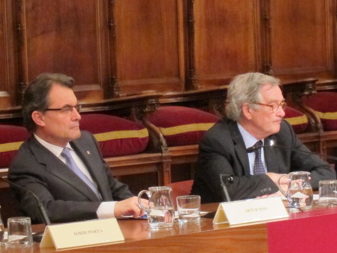 El presidente catalán, Artur Mas, y el alcalde de Barcelona, Xavier Trias.
