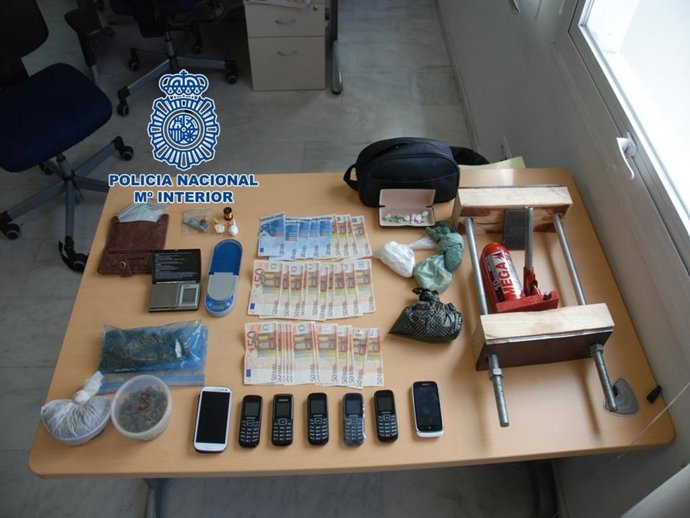 Droga incautada en una operación en Motril