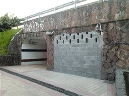 Túnel de Lutxana tapiado actualmente