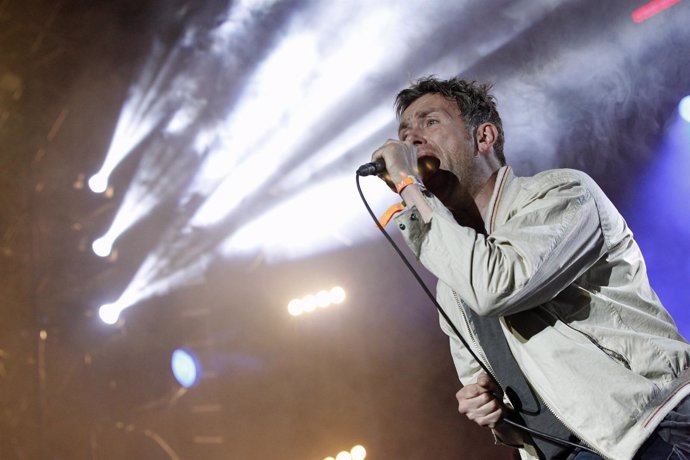 Albarn of English band Blur performs during the Coachella Music Festival in Indi