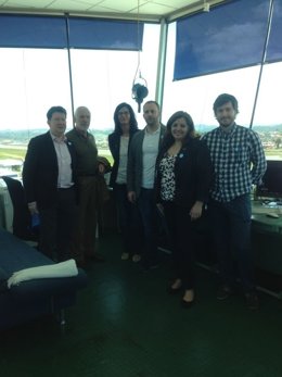 Visita de miembros del PP de A Coruña a Alvedro en su 50 aniversario