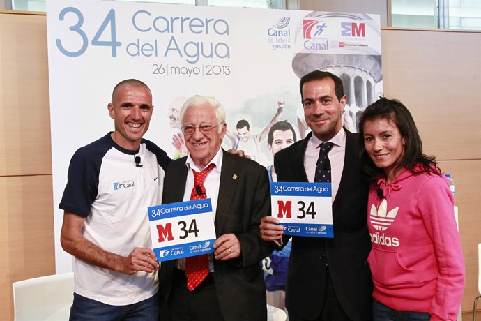 Victoria y Chema Martínez en la Carrera del Agua