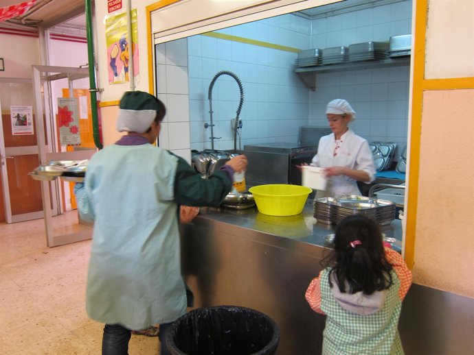 Imagen de archivo de un comedor escolar