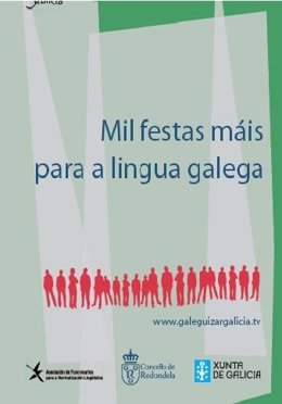 Folleto de la campaña 'Mil festas máis para a lingua galega' 