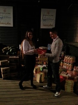 Recaudo  de alimentos en una discoteca de Lleida