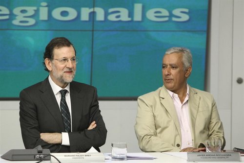Mariano Rajoy con Javier Arenas