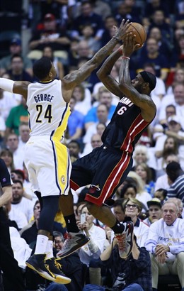 Lebron James en el Miami Heat - Indiana Pacers