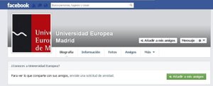 Página en Facebook Universidad Europea de Madrid
