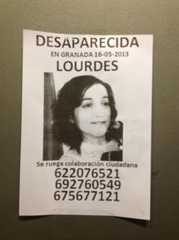 El rostro de la mujer desaparecida en Granada