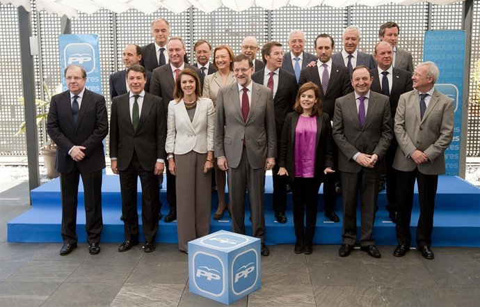 Foto de Rajoy con presidente del PP