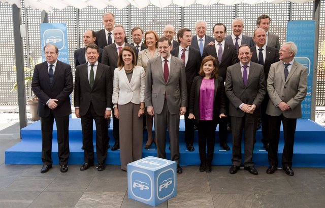 Foto de Rajoy con presidente del PP