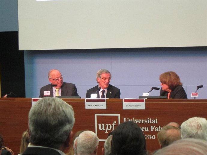 El alcalde de Barcelona, Xavier Trias, en el acto de la Fund.Fòrum Barcelona