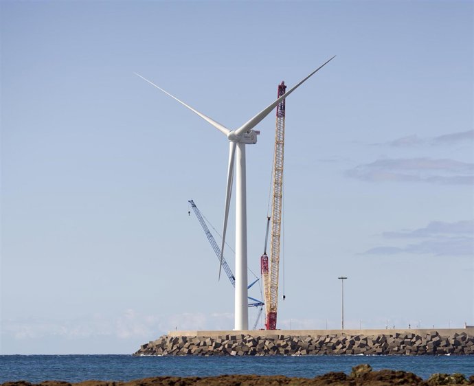 Aerogenerador eólico de Gamesa en Canarias