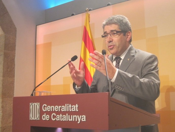 El conseller Francesc Homs, tras el Consell Executiu