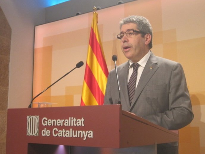 El conseller Francesc Homs, tras el Consell Executiu